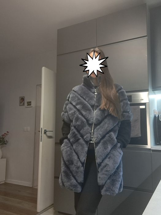 палто естествен косъм - Намалено -С размер