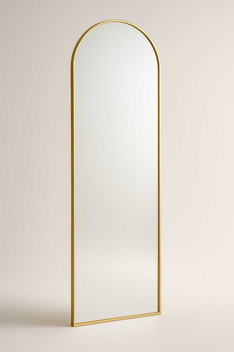 Премиум напольное зеркало 180x80 см, золотое и чёрное