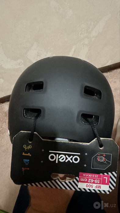 Черный матовый шлем OXELO MF500 размер L