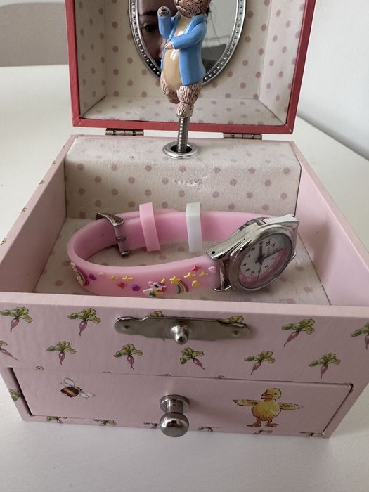 Cutie muzicală Trousselier Peter Rabbit + ceas copii CADOU