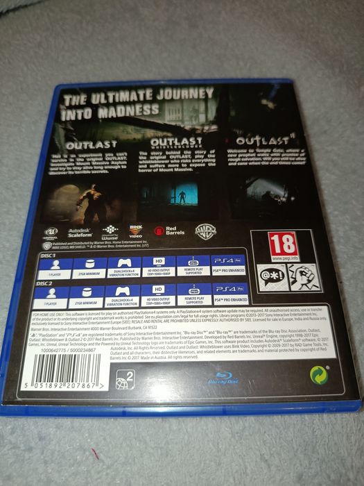 OUTLAST TRINITY PS4 Outlast 1 2 si 3 colectia completa