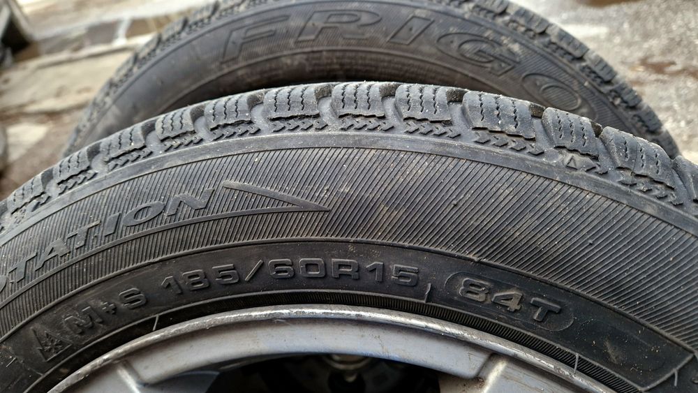 VW 15 5х100 лети джанти Фолксваген Поло. 185/60/15 зимни гуми 7мм