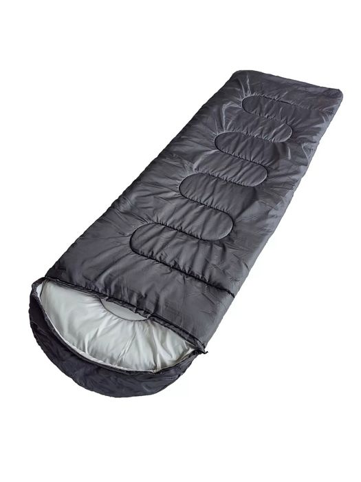 Теплый Спальный мешок 210×75 см, вес 3 кг черный цвет