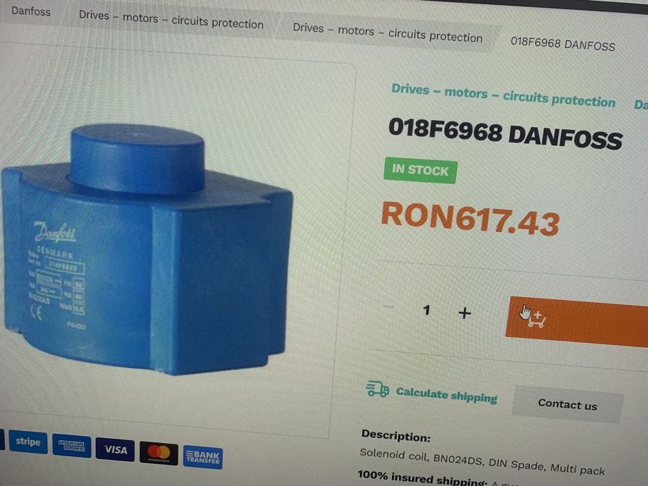 Solenoid electrovalva danfoss