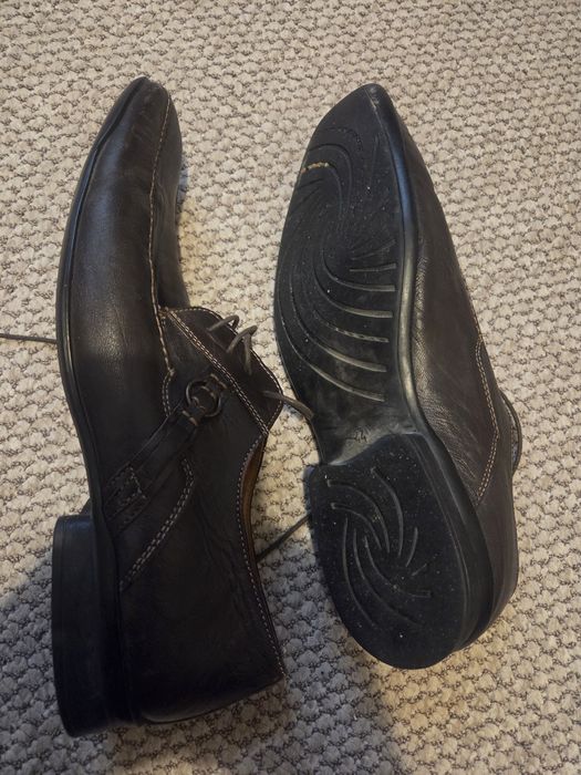 Pantof Piele, maro inchis, stare f buna, 44-45