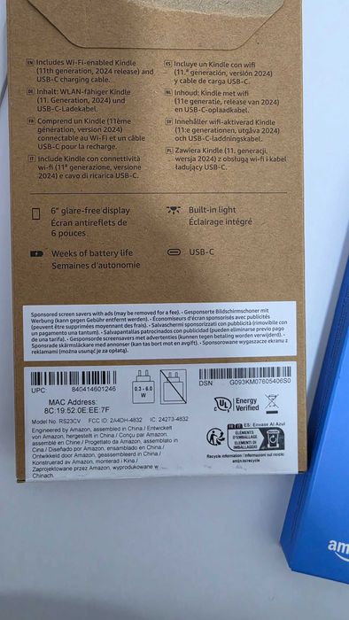 eBook Reader Amazon Kindle Colorsoft Signature Edition, 32 GB, Display 7", Wi-Fi, IPX8, USB-C, Negru