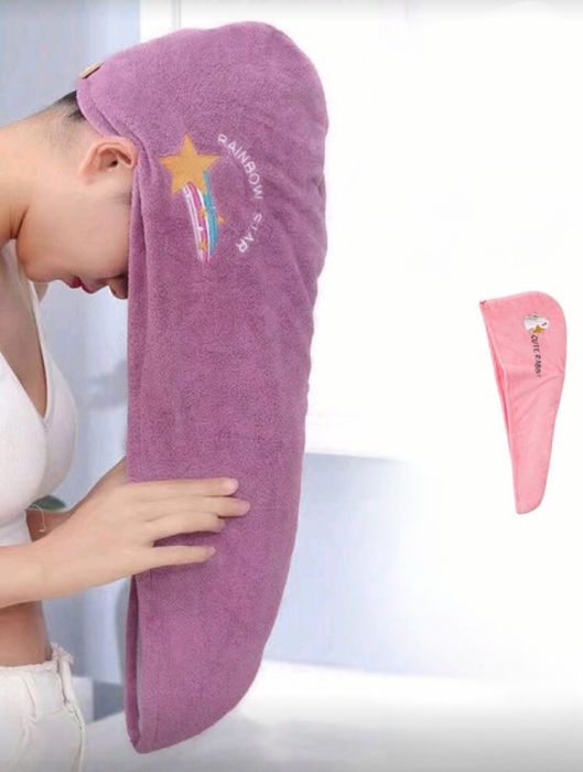 Чисто нова дамска мека и удобна кърпа за глава в розов цвят !