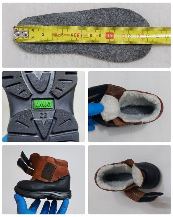 Ghete iarnă KAVAT SUEDIA, încălțăminte piele naturală, mărimea 22 unis