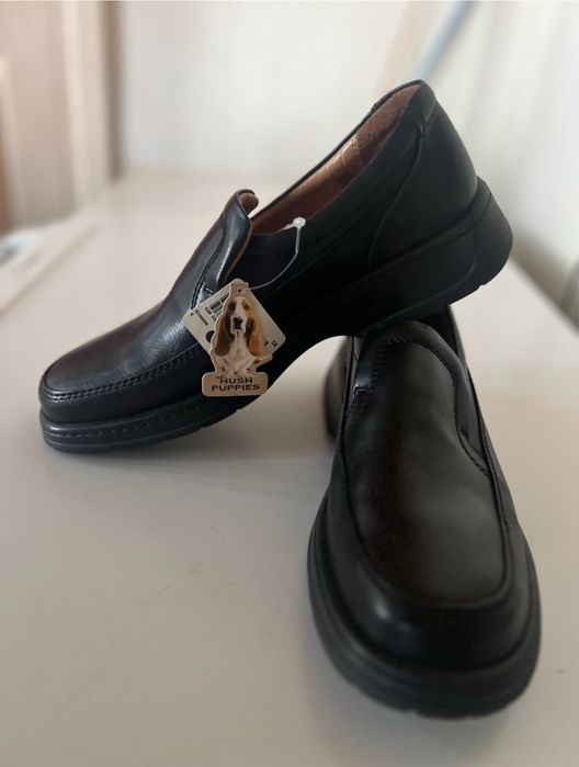 Мужские туфли Hush Puppies черная кожа