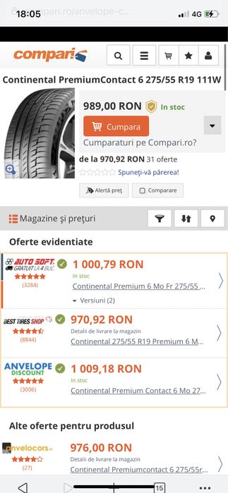 4 Anvelope noi 275 55 19 ContiSportContact 6 MO-Orig Mercedes G GL GLS