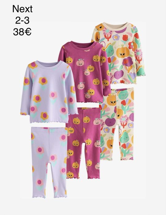 Нови Дрехи Next, пижами, рокля, комплекти 2-3г.