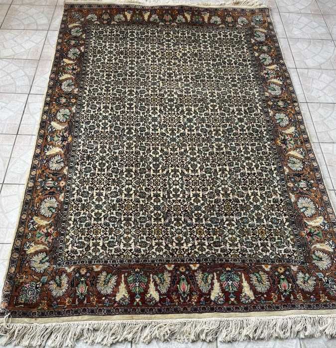 Elegant covor persan-Bidjar-lană-manual-flori stilizate-Belgia