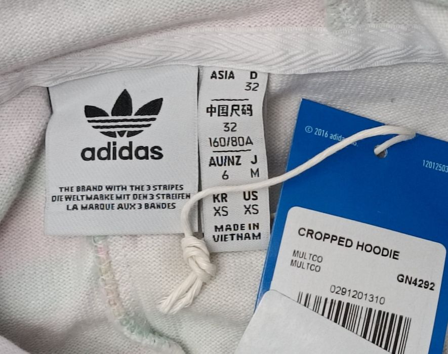 Adidas Originals Cropped Hoodie оригинално горнище S Адидас суичър