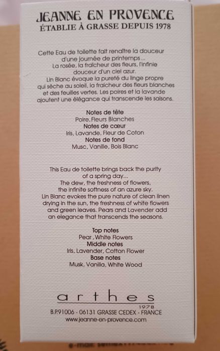 Jeanne en Provence Lin Blanc