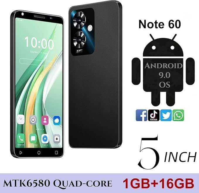 Мобилен телефон Note 60, 5.0'' HD дисплей, две SIM карти, отключен