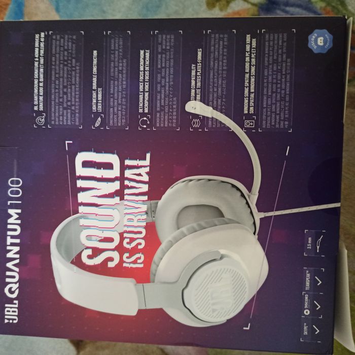 Слушалки HBL Quantum 100 бели