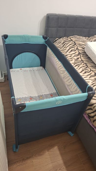 Patut copii 120x60 pliabil + saltea
