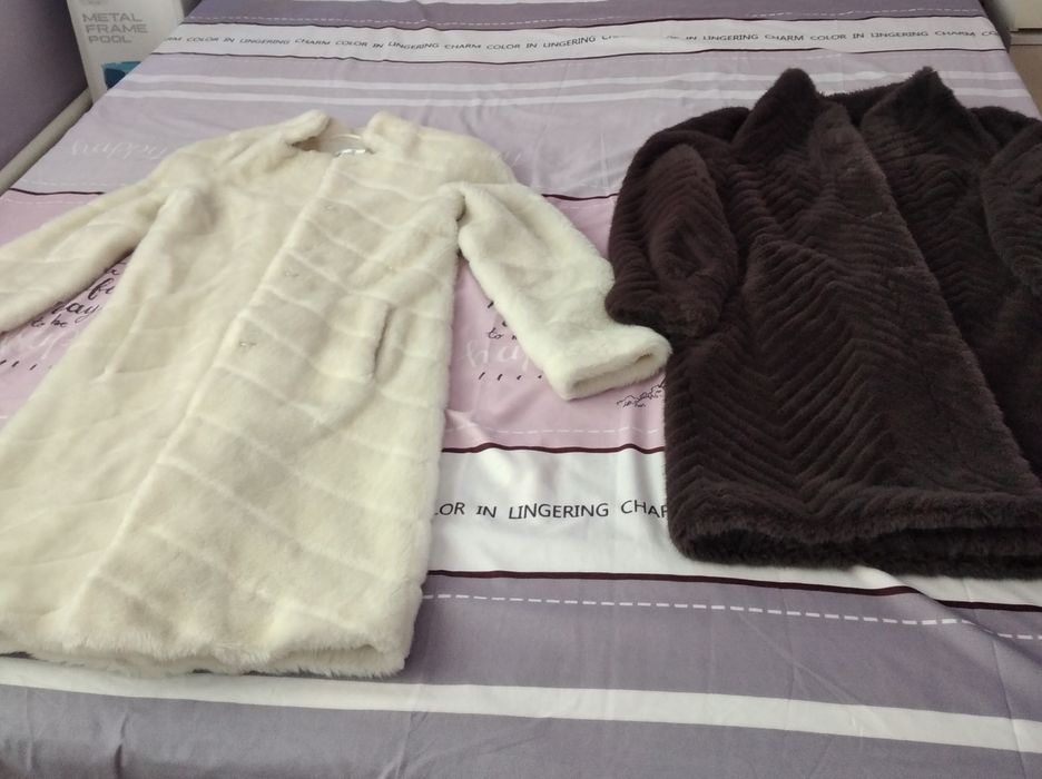 Шубы серый цвет и белый