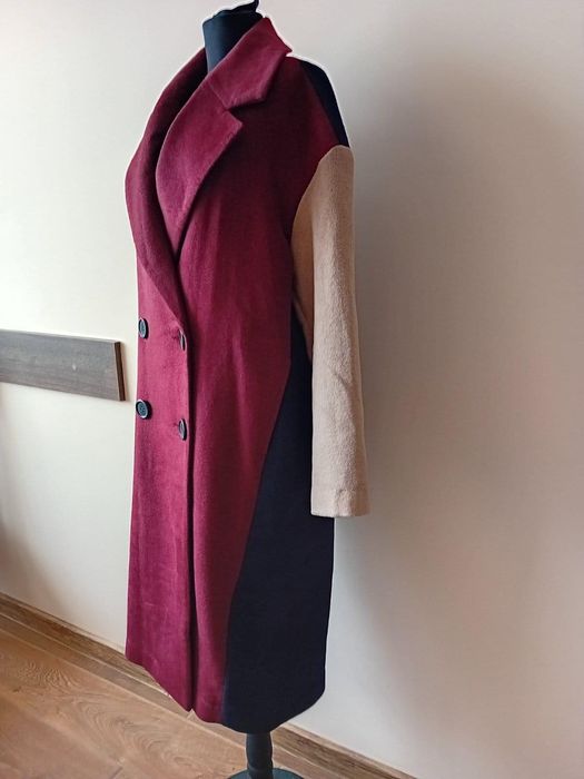 Елегантно дамско палто ASOS трицветно