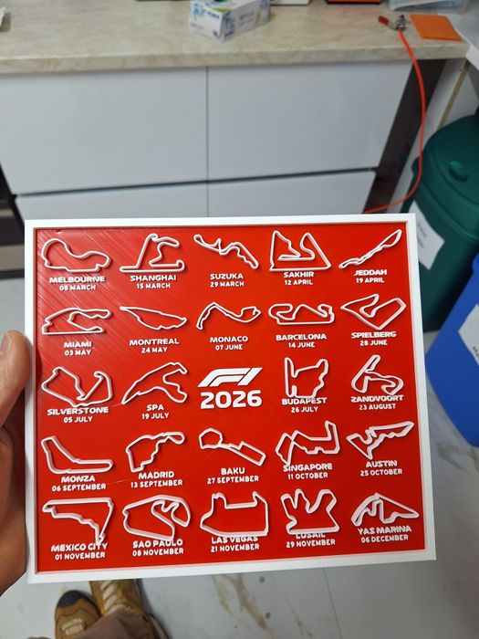 Calendar formula 1 cu data și locație