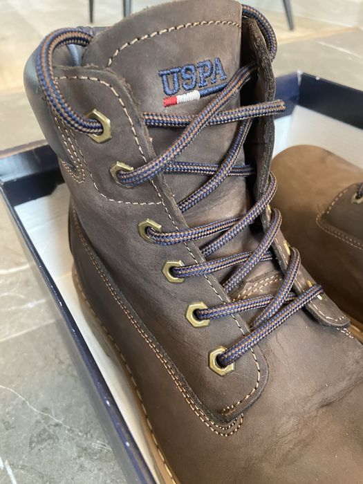 Зимни кожени боти/ботуши US Polo Assn № 44 - Нови