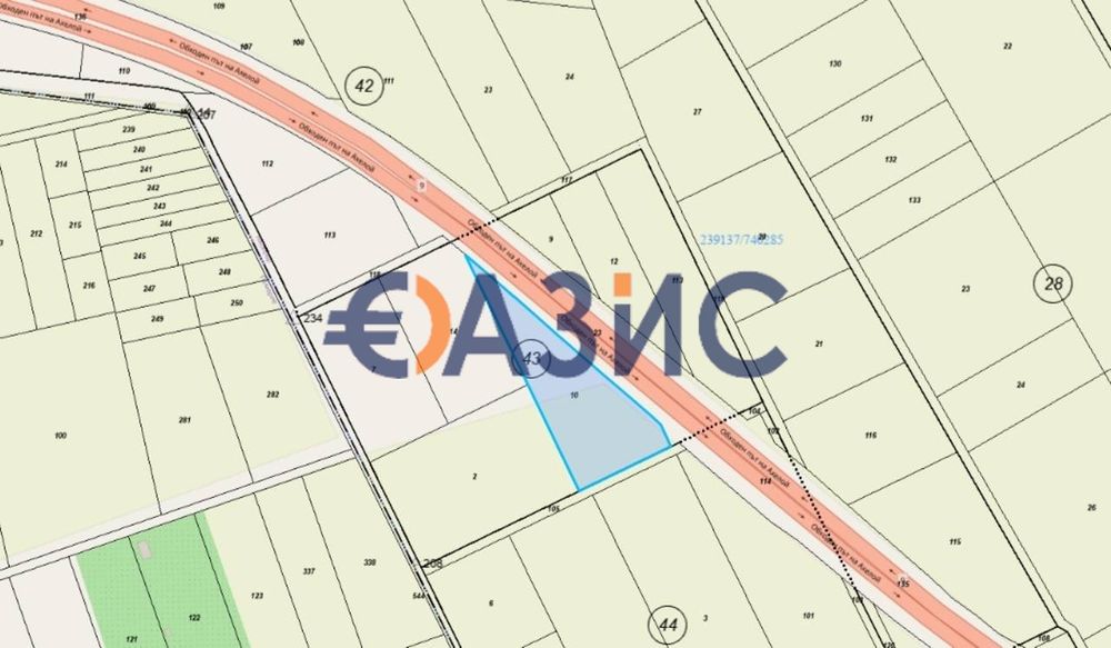 Парцел Земеделска земя, 5923 кв. м, с. Равда, Общ. Несебър, България, #33784344