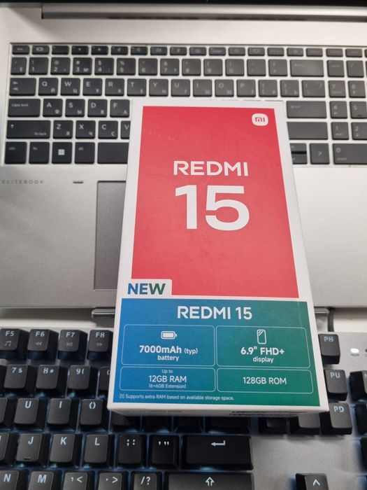 Xiaomi Redmi 15, 6.9" IPS, 50 Мп, 7000 мАч, зарядка 33 Вт, 6/128 Gb