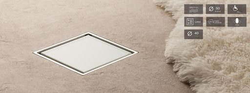 Сифон за вграждане на плочка - 10х10см