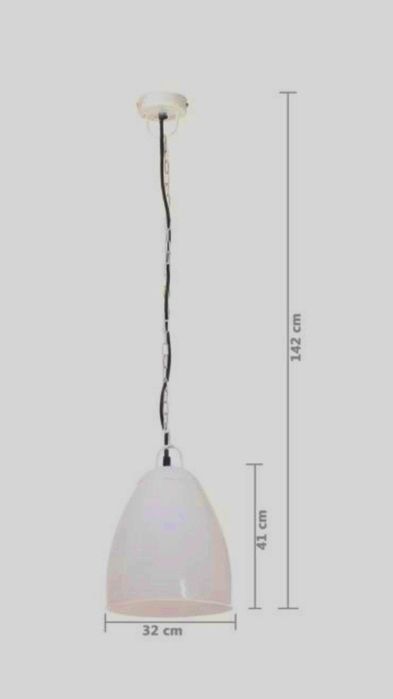 [NOU] Lampă suspendată, model industrial, 25 W, alb, 32 cm, E27