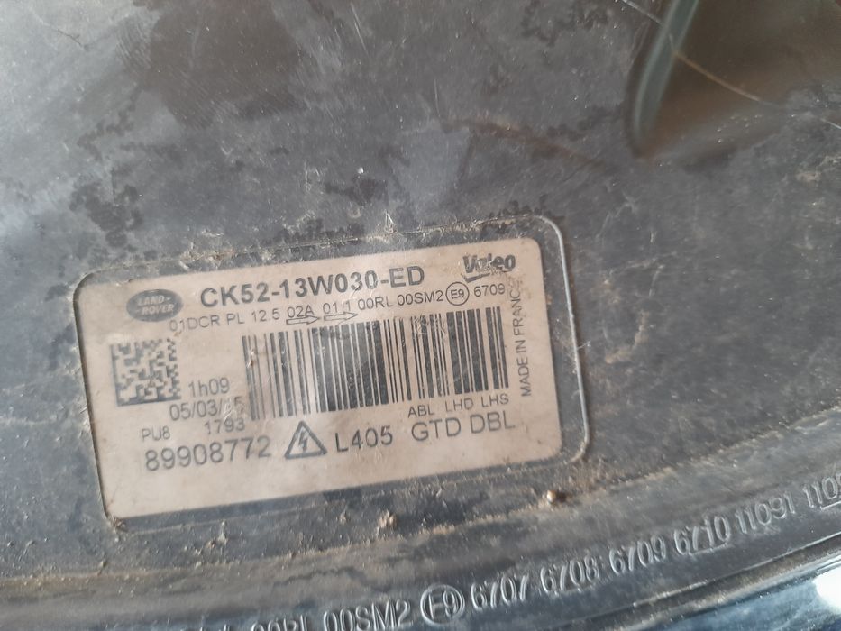 Vând far stanga land Rover range rover sport ck52-13w030-ed calculator