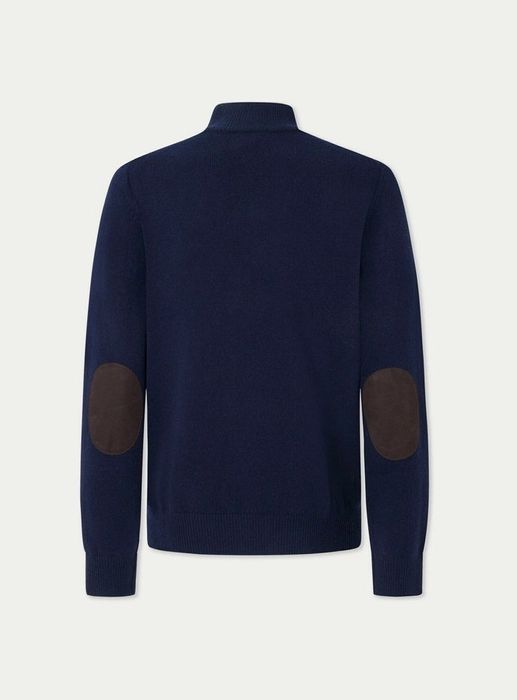 100% вълна Hackett London 1/4 Zip Wool Pullover ОРИГИНАЛ мъжки пуловер