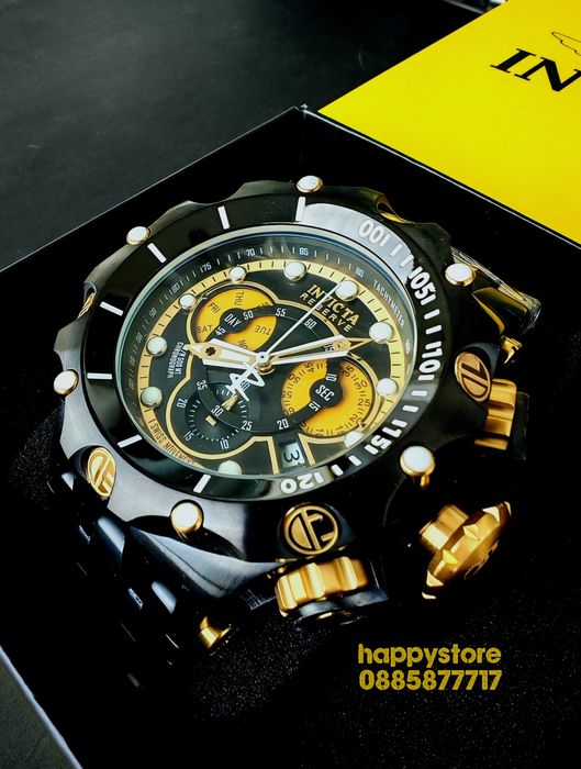 часовник INVICTA Venom Reserve Black 54 mm, Инвикта нов