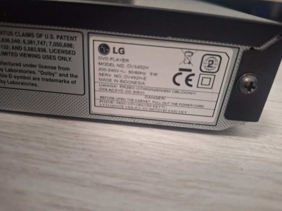 DVD/DVX LG  model DVX492H