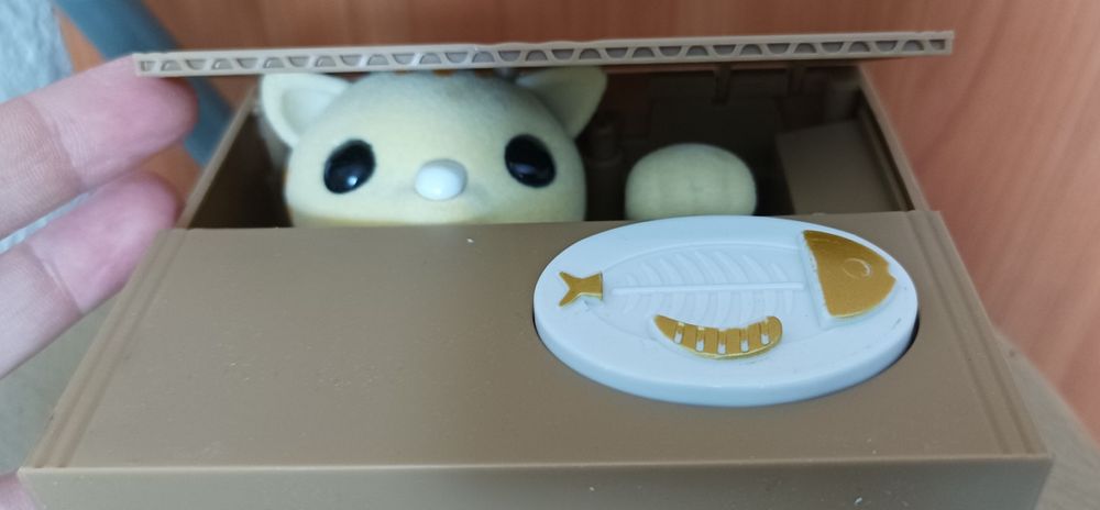 Нова! Интерактивна музикална мини детска спестовна касичка коте