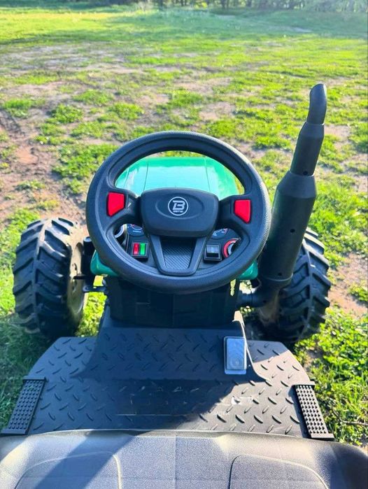 Очень большой Детский синий трактор