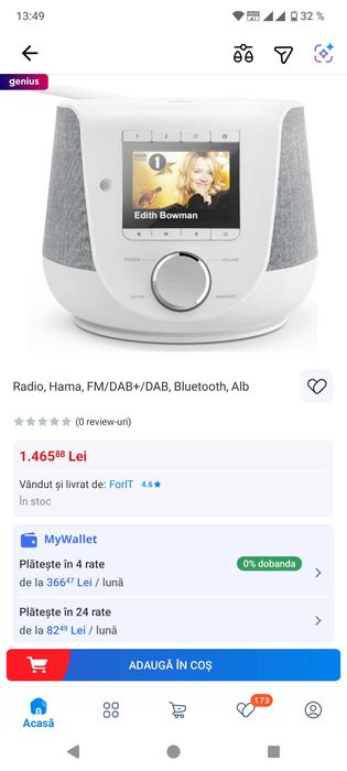Internet Radio HAMA 'Spotify,internet radio/bluetooth -NOU/la cutie