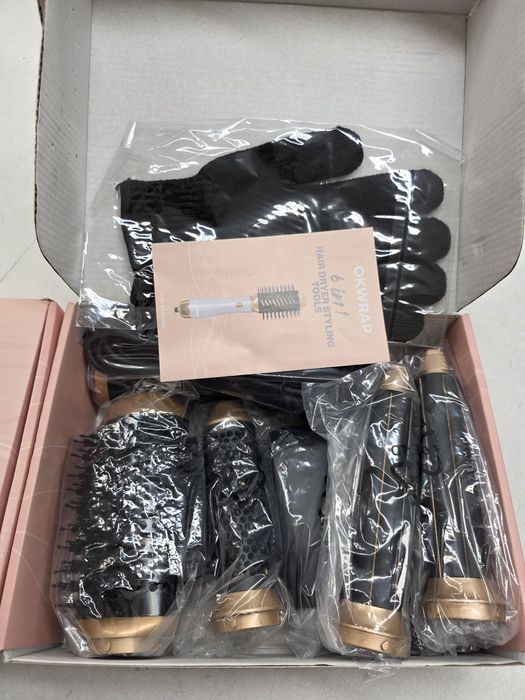 Стилизатор за коса 6в1, йонен сешоар, изправяне, въздушна маша къдрици