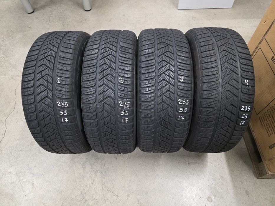 235/55/17 99H 4бр.PIRELLI WINTER Неразличими от НОВИ-RIM PROTECTOR