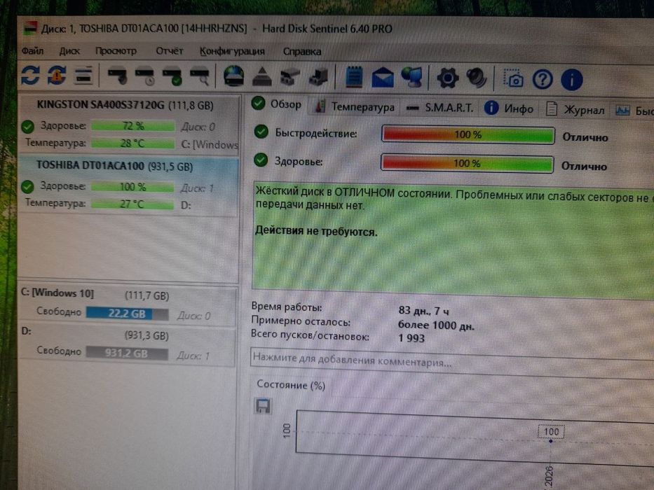 Продам HDD Toshiba 1 TB. 3.5