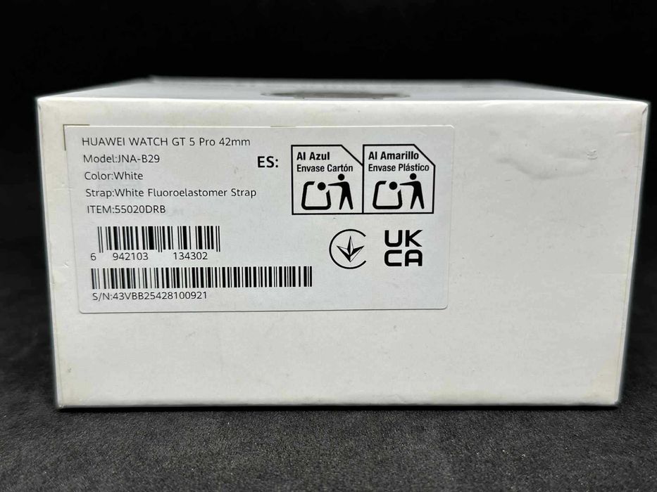 Huawei Watch GT 5 PRO 42mm White Fluoroelastomer Strap/ Като нов