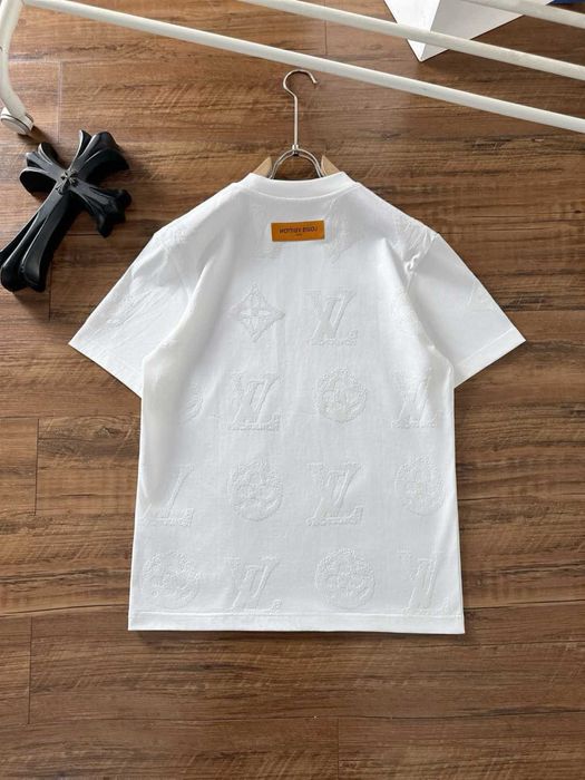 Tricou Louis Vuitton White Velvet  Logo !