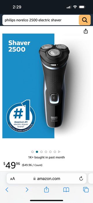 Беспроводная электробритва Philips Norelco 2500. Привезенная с Америки