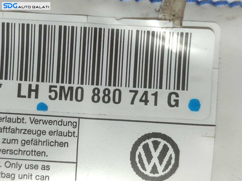 Airbag Cortina Stanga Volkswagen Golf 6 Plus 2008 - 2013 Cod 5M0880741G [A0928]