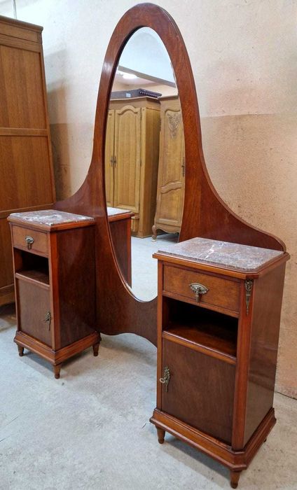 *ПРОМОЦИЯ* Уникален трикрилен гардероб с огледало в стил Art Deco