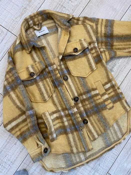 Рубашка теплая в клетку Stradivarius, S