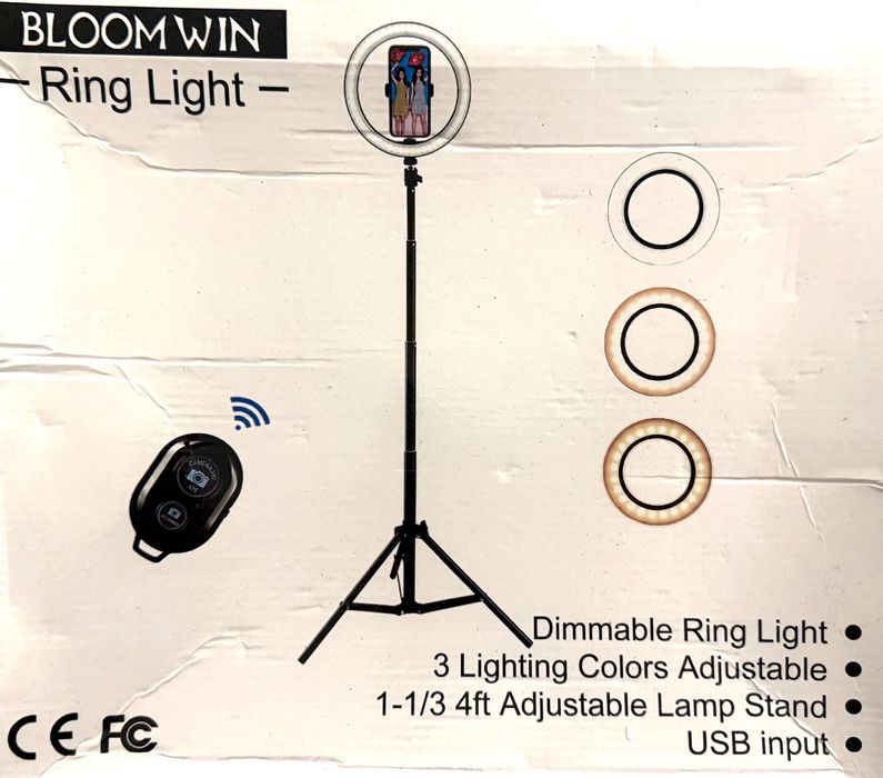 Професионална Селфи LED Ринг Лампа с Трипод USB Дистанционно