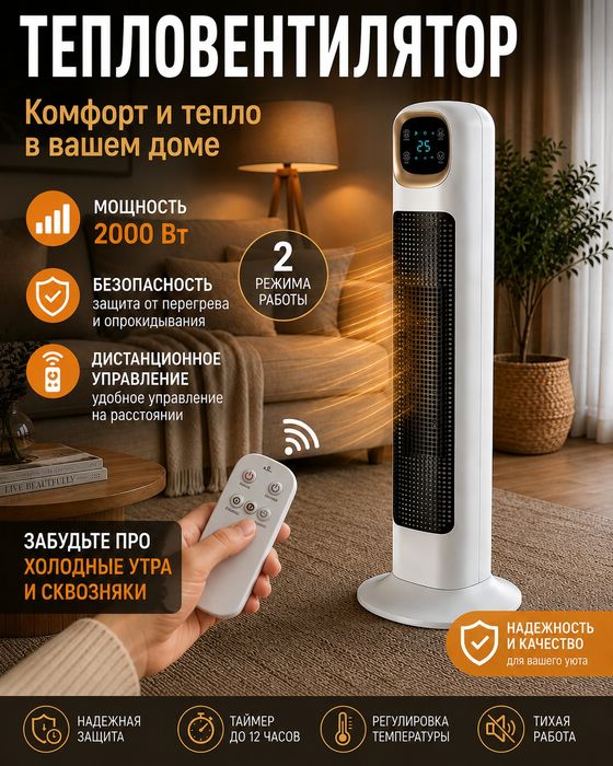 Тепловентилятор напольный