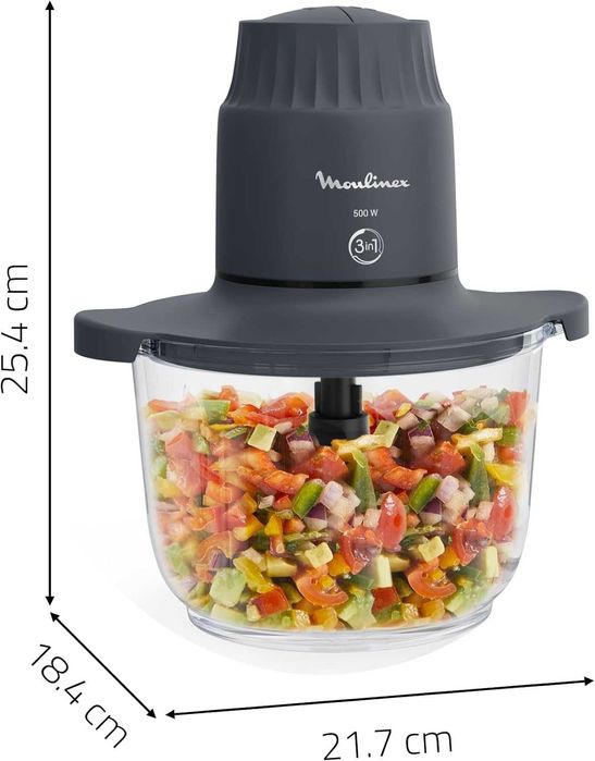 Moulinex Choppeo, чопър, стъклена купа 1л,  2 скорости, Java Pepper