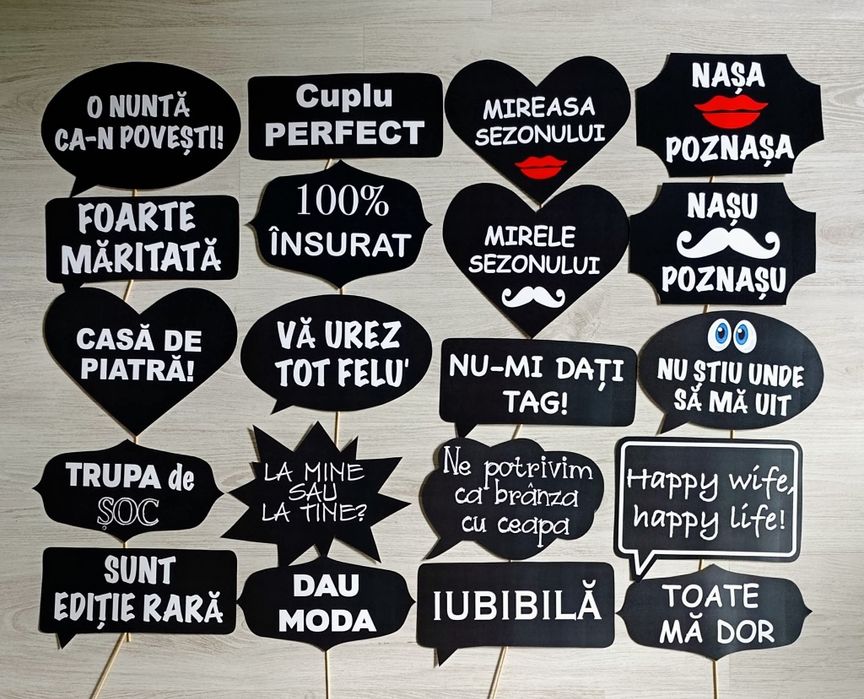 Propsuri recuzită foto mesaje nunta petrecere