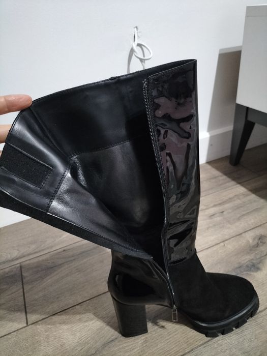 Сапоги женские кожанные